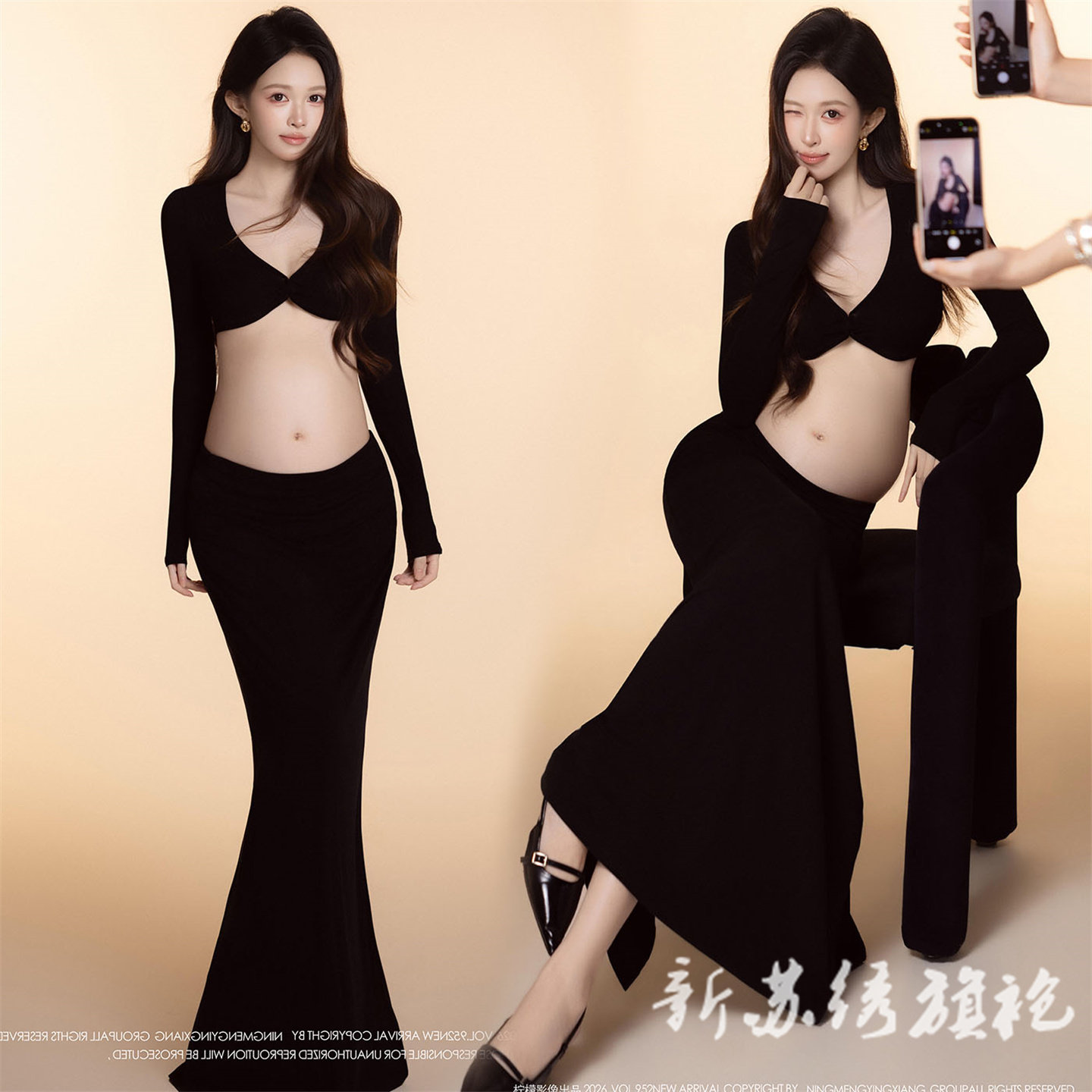 依媚坊法式简约孕妇写真服