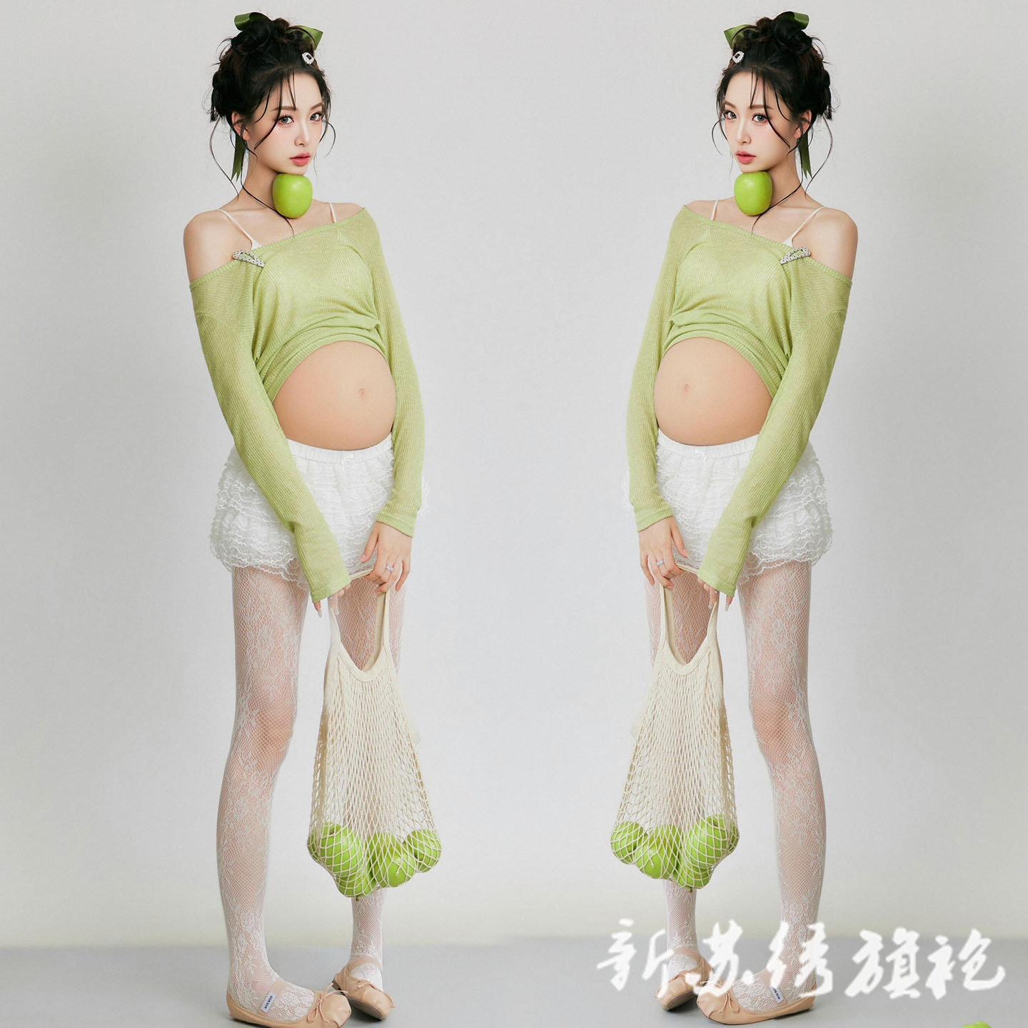 依媚坊韩系甜美孕妇写真服