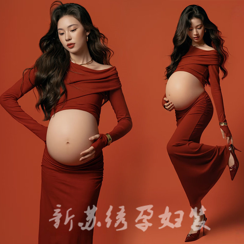 影楼新款孕妇写真港风主题复古韵味红色连衣裙个性写真孕妈咪服装,孕妇装/孕产妇用品/营养,影楼服装,淘宝优惠券,粉丝福利购,淘宝优惠卷