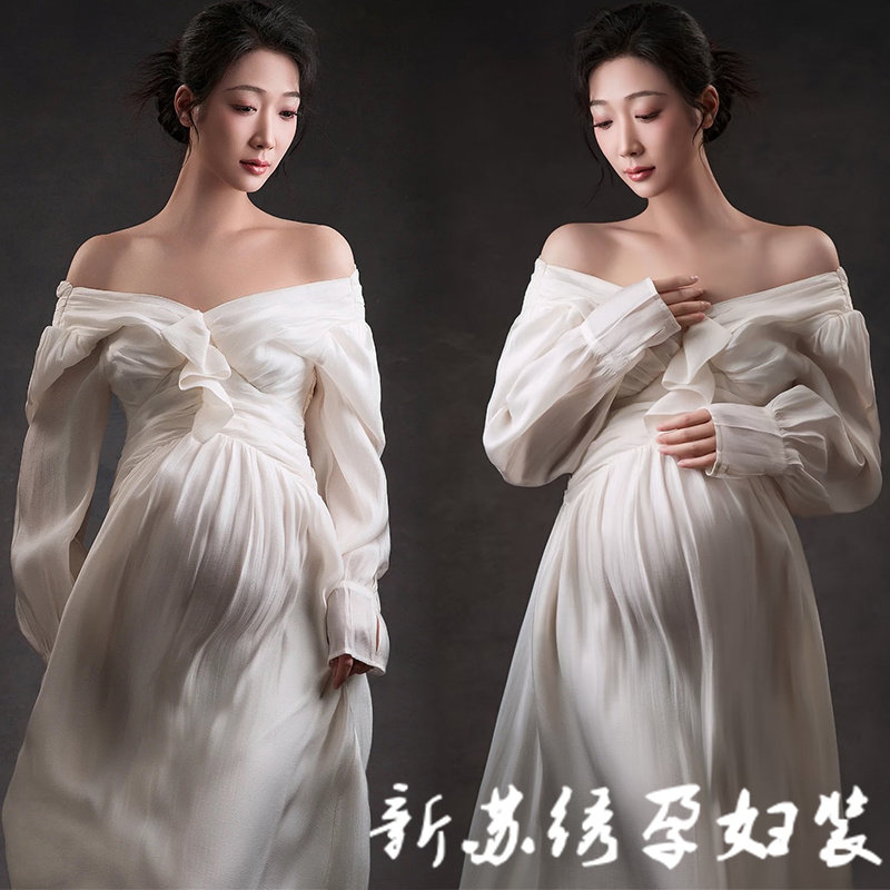 影楼新款孕妈咪大肚照写真连衣裙复古中式清冷感艺术写真摄影服装,孕妇装/孕产妇用品/营养,影楼服装,淘宝优惠券,粉丝福利购,淘宝优惠卷