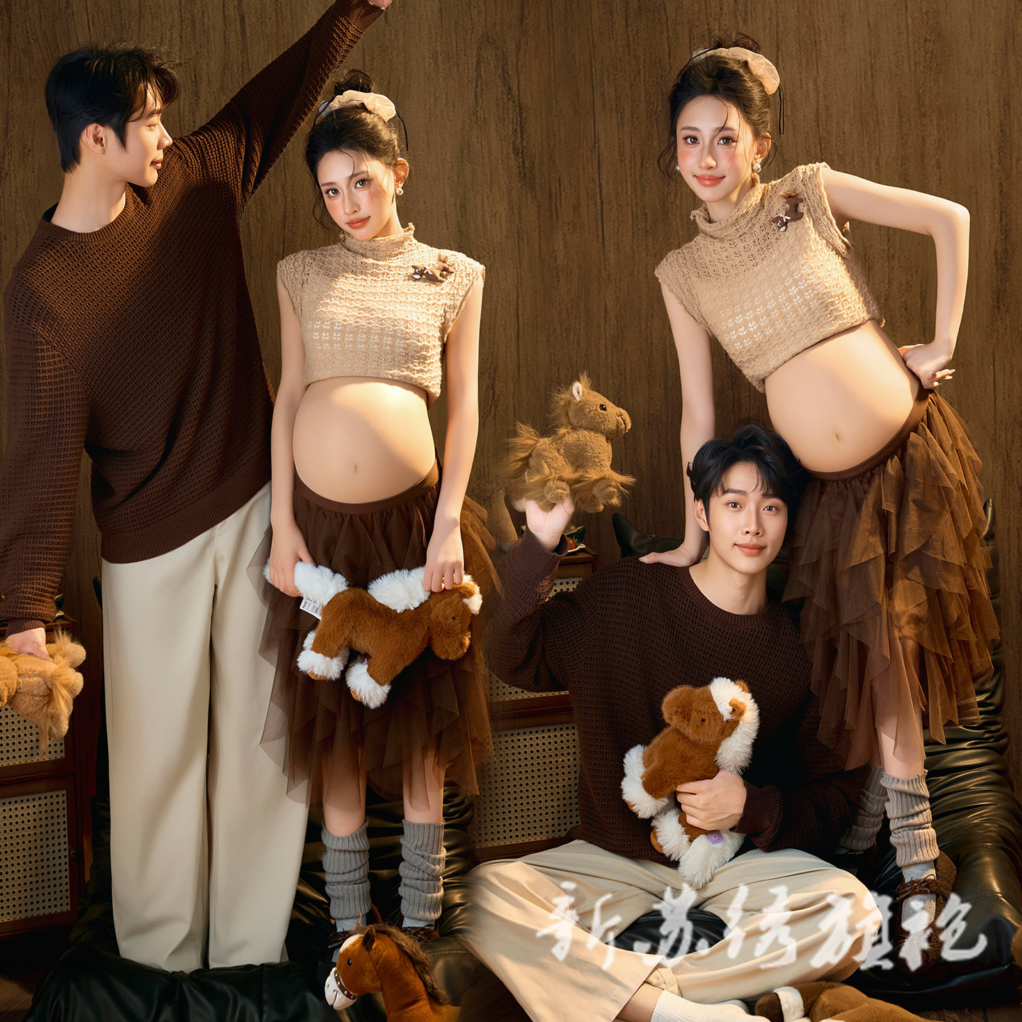 依媚坊韩系甜美孕妇艺术照服装