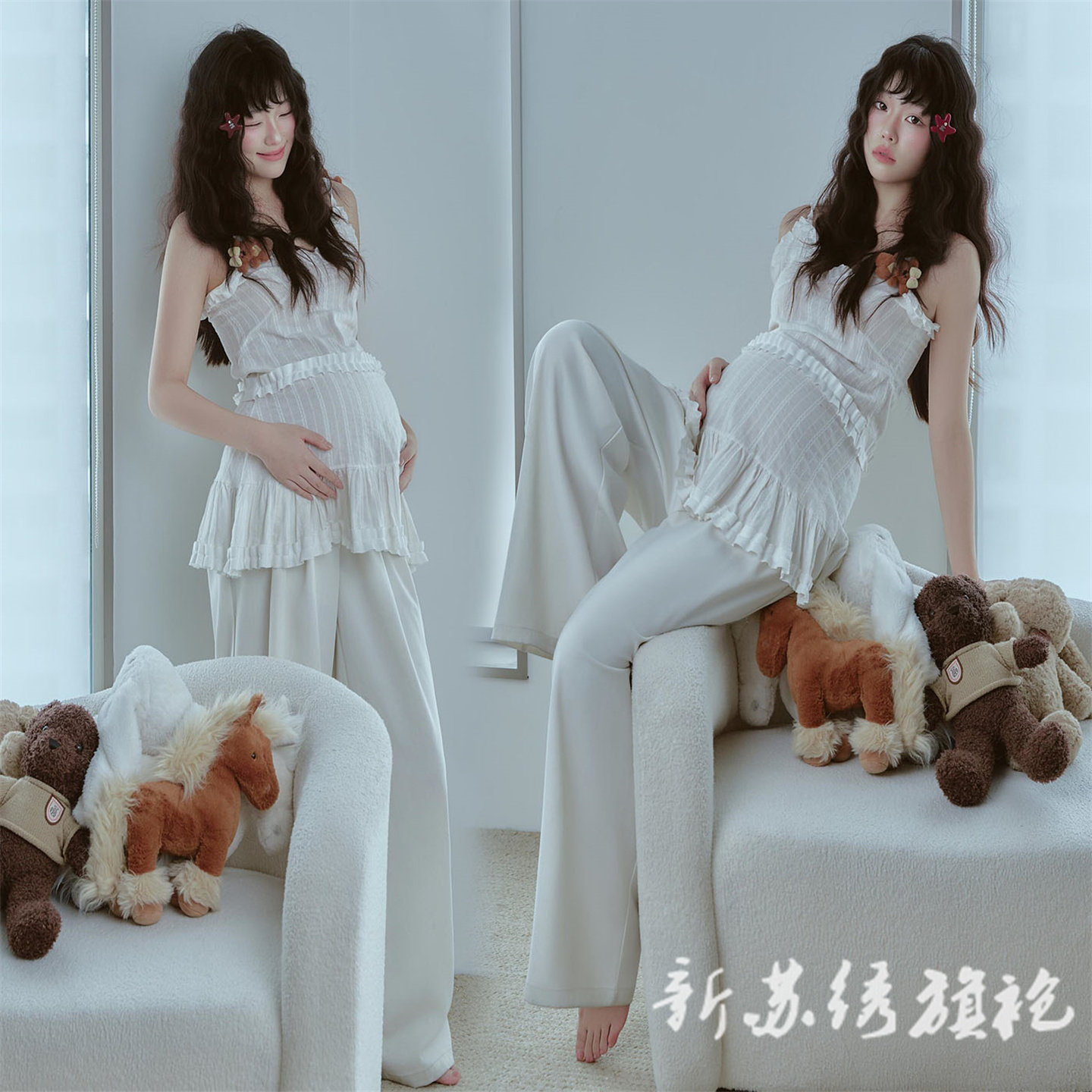 依媚坊马年孕妇写真法式套装