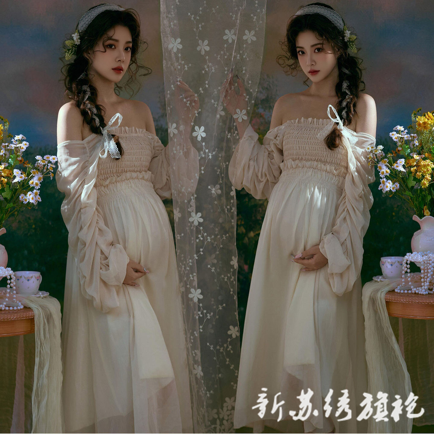 依媚坊孕妇写真法式油画风摄影服