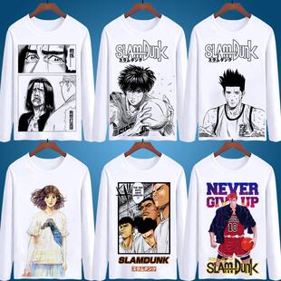 2022秋冬新款灌篮高手T恤长袖樱木 三井联名上衣青春款打底衫男士