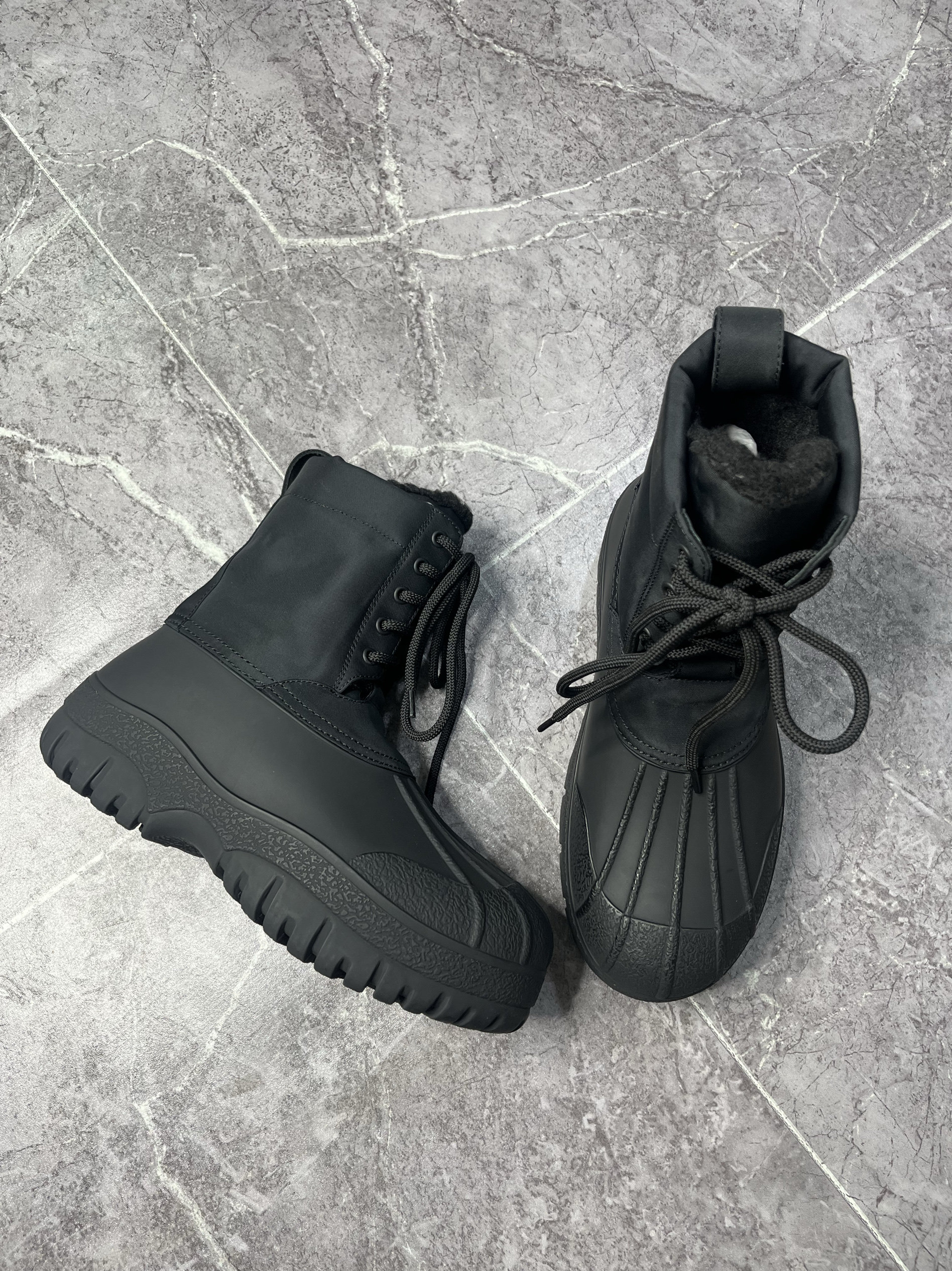 鞋叔NCF自主无标毛绒里猎鸭靴雪地靴男PVC一体舒适保暖防水防滑