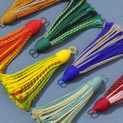 螺纹9CM藏式手搓棉线穗子挂饰