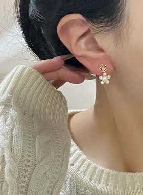 内有24款淡水珍珠耳钉，真珍珠气质简约女日常百搭925银针甜美