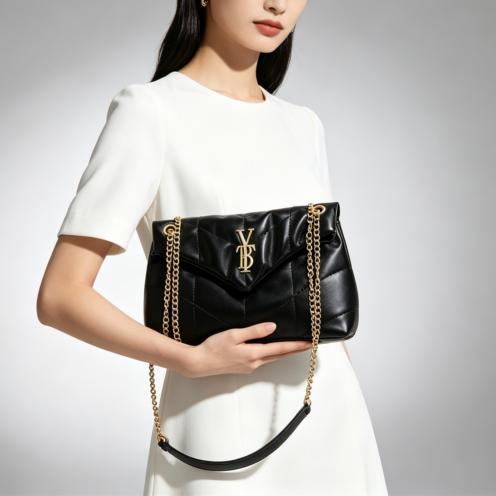 软包包女2026春夏新款潮高级质感单肩斜挎包小众百搭链条云朵包PU