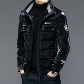 外套男装 高端亮面羽绒衣男士 防寒保暖上衣休闲短款 新款 潮 2023冬季