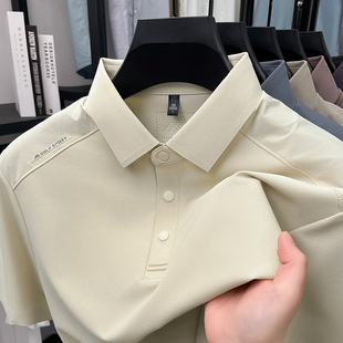 纯色百搭短袖 舒适夏季 休闲男士 上衣潮款 翻领POLO衫 时尚 高端新品
