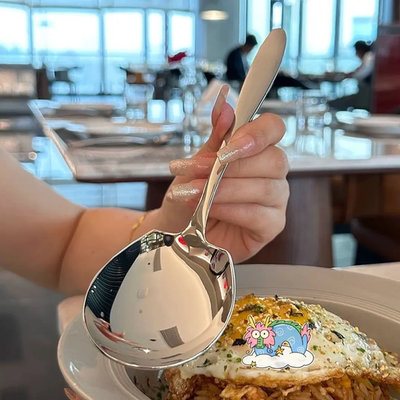 【出德国】升级款【贵族体验】大勺钢勺圆勺分汤勺分餐勺公用勺自