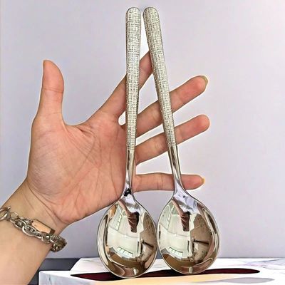 含泪出!巨便宜日本锤纹18/10不锈钢西餐勺主餐更吃饭勺子调羹汤勺