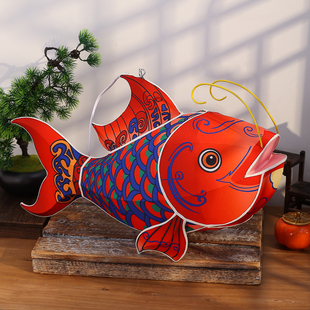 非遗成品悬挂装饰鲤鱼花灯景区户外商场创意传统鱼灯摆件徽州灯笼