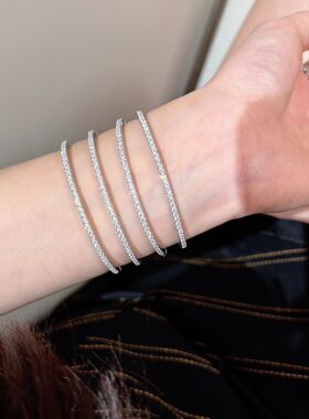 925银星河】轻奢小众精致钻石满天星满钻闪钻高级手手镯