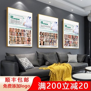 专业祛斑敏痘问题性皮肤挂画美容院中药面膜管理医美白装饰墙壁贴