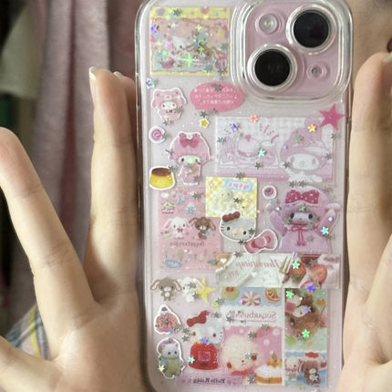 咕卡粉色美乐蒂适用15苹果14ProMax手机壳iPhone12全包14可爱13Pro软17Promax防摔11保护套16女X软8p