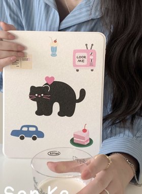 小红书卡通电视机猫咪Air2026适用iPadPro11寸保护壳苹果air4/5保护套mini6带笔槽ipad9防摔10.5
