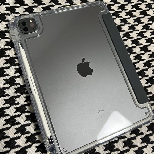高级感深空灰ipadpro11寸保护壳2026适用苹果air5防弯10.9/12.9硬13带笔槽air13亚克力mini7