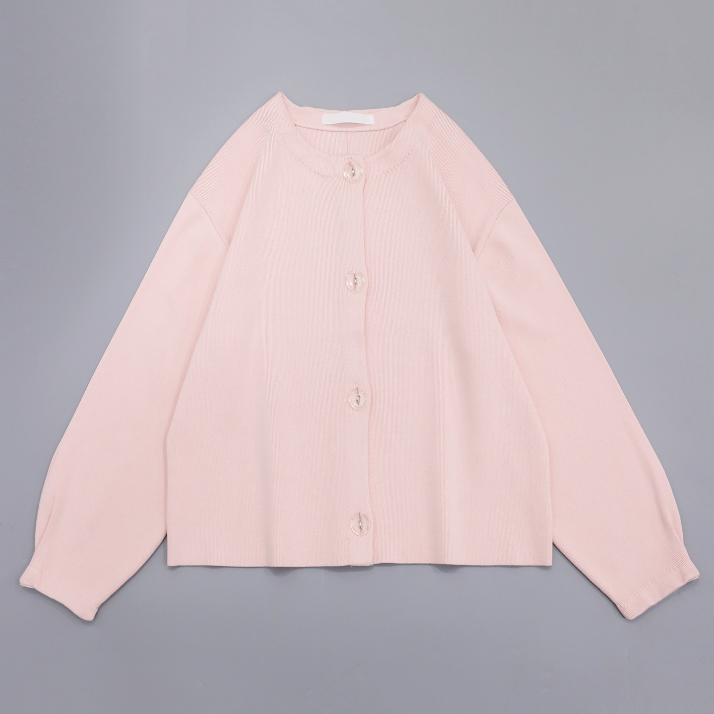 浅粉色圆领紧实针织工艺扎实质感日常通勤温柔风针织开衫短外套,女装/女士精品,毛针织衫,淘宝优惠券,粉丝福利购,淘宝优惠卷