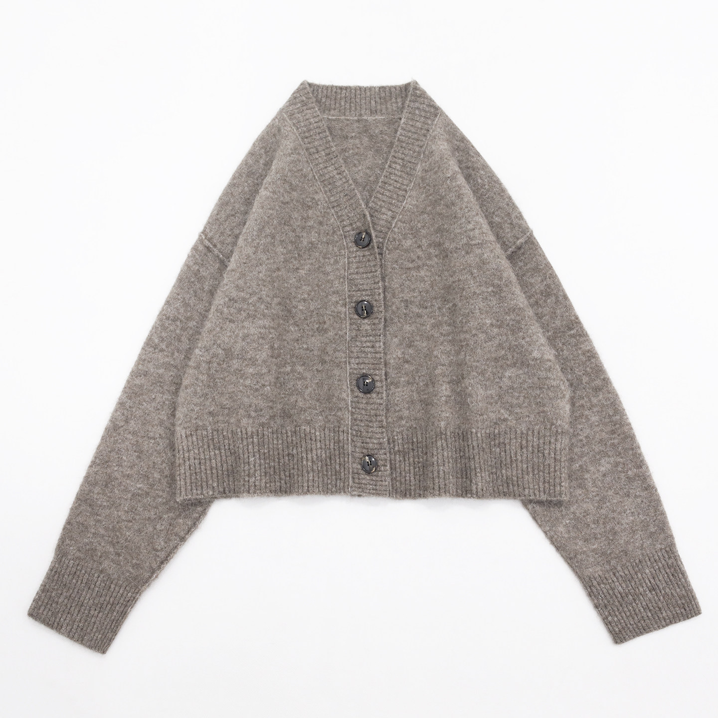 DAY羊驼毛羊毛混纺针织开衫