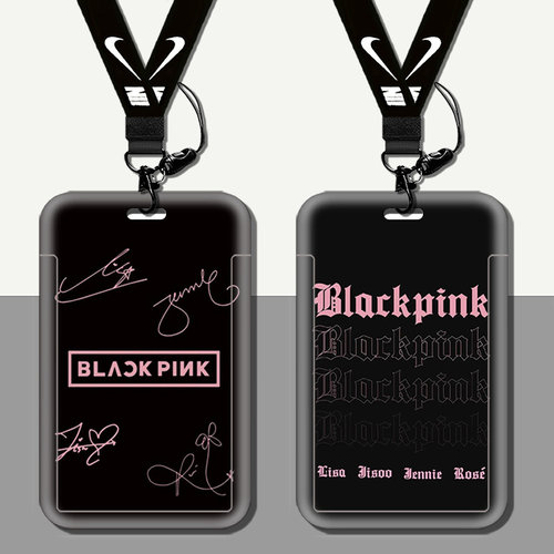 滑盖卡套blackpink粉墨周边饭卡公交卡身份证件保护套门禁校园卡