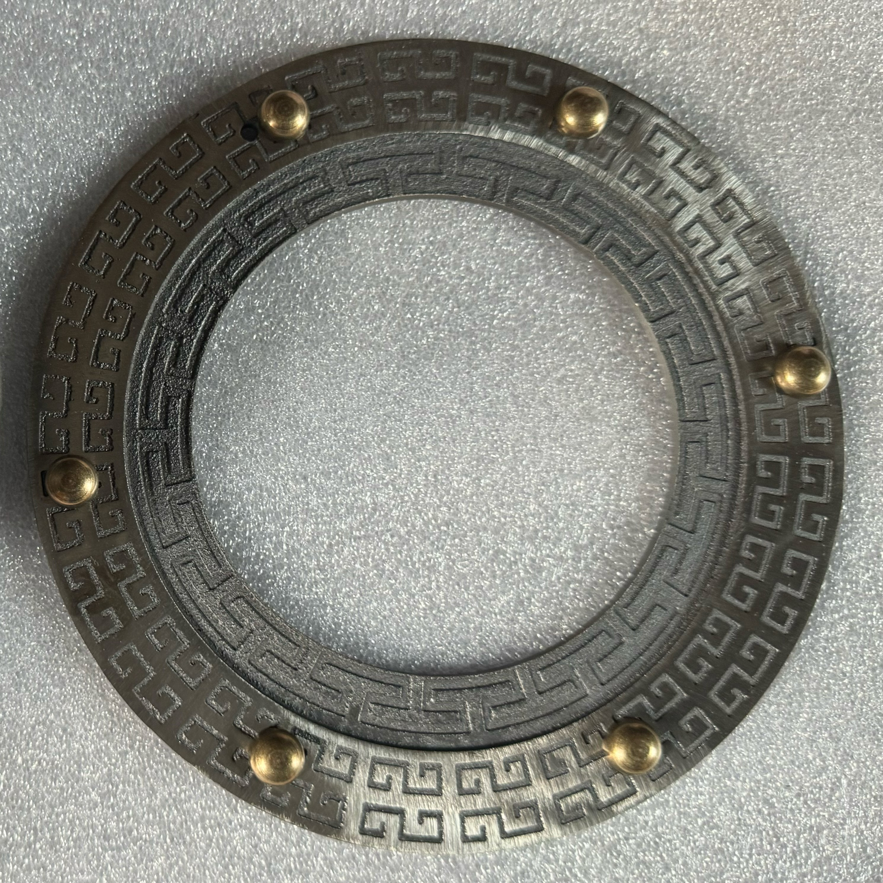 回文铁圈炉篦子户外茶桌炉具内胆碳炉膛炭炉回纹篦子铸铁炉加厚款