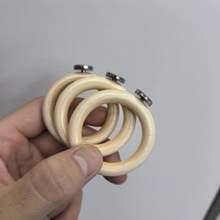 磁吸木环磁吸胡桃木色木环装饰diy冰箱贴画框空气凤梨支架底座