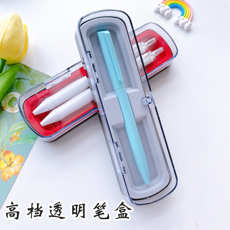 高档单支双支笔圆珠笔钢笔中性笔亚克力透明盒装笔收纳盒礼品文具