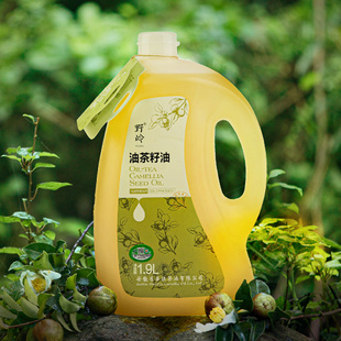 低温物理压榨油茶籽油高端食用油家用烹饪油 野岭有机山茶油1.9L