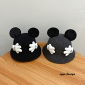 韩版 宝宝帽子秋冬搞怪帽冬男女儿童鸭舌帽保暖防风套头帽米奇礼帽