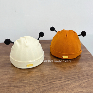 新生婴儿春秋季 初生胎帽男女宝宝可爱超萌秋冬纯棉婴幼儿囟门帽子