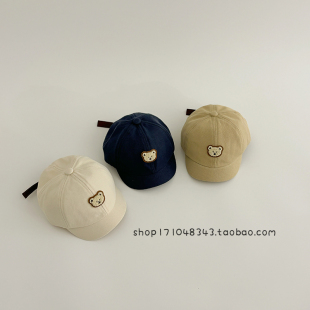 宝宝帽子春秋短檐鸭舌帽男女孩夏季 遮太阳防晒帽小童棒球帽婴儿潮