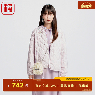 渔2024新款短款保暖羽绒服