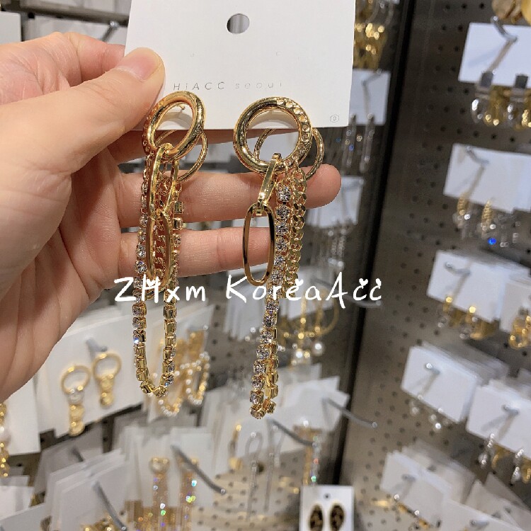韩国进口新品耳环时尚精致长款链