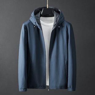 顺滑抗皱舒适修身 2020秋季 连帽夹克男士 时尚 轻奢帅气休闲外套 新款