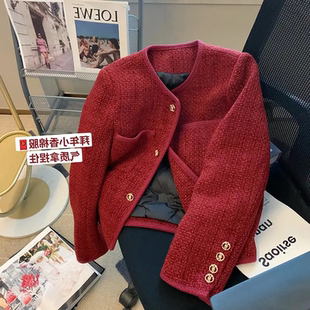 240斤胖mm名媛风外套女秋冬季新款宽松显瘦漂亮呢子特大码大衣300