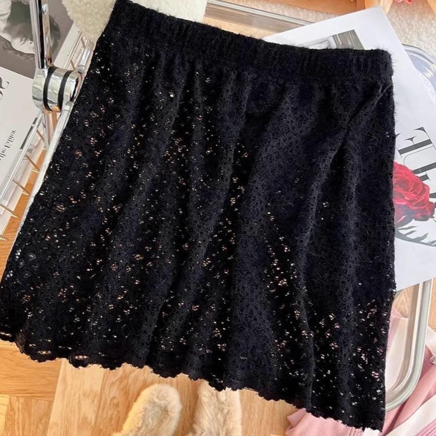 蕾丝下摆大码半身裙打底裙罩