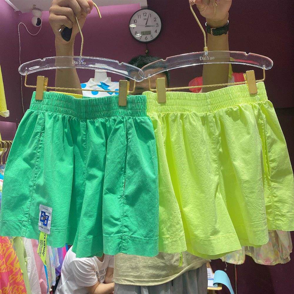 2025年夏季胖妹妹A字阔腿短裤糖果色宽松百搭高腰300斤裤子潮ins