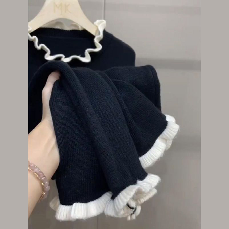 打底木耳边240特大码连衣裙秋冬