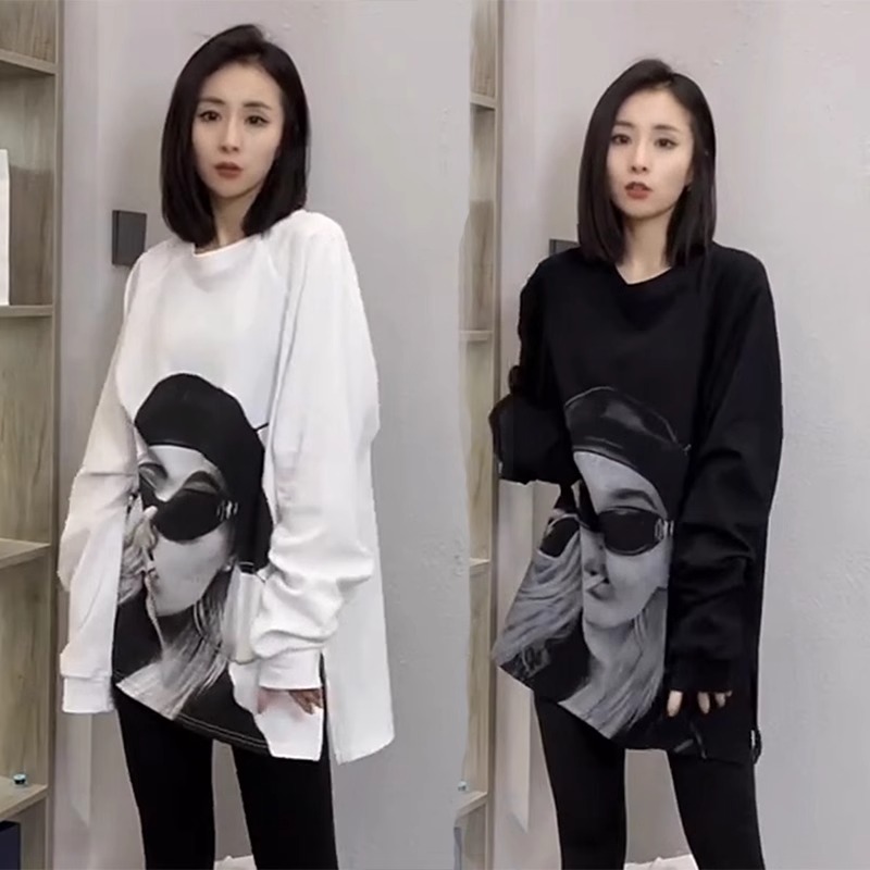 印花长袖宽松显瘦卫衣