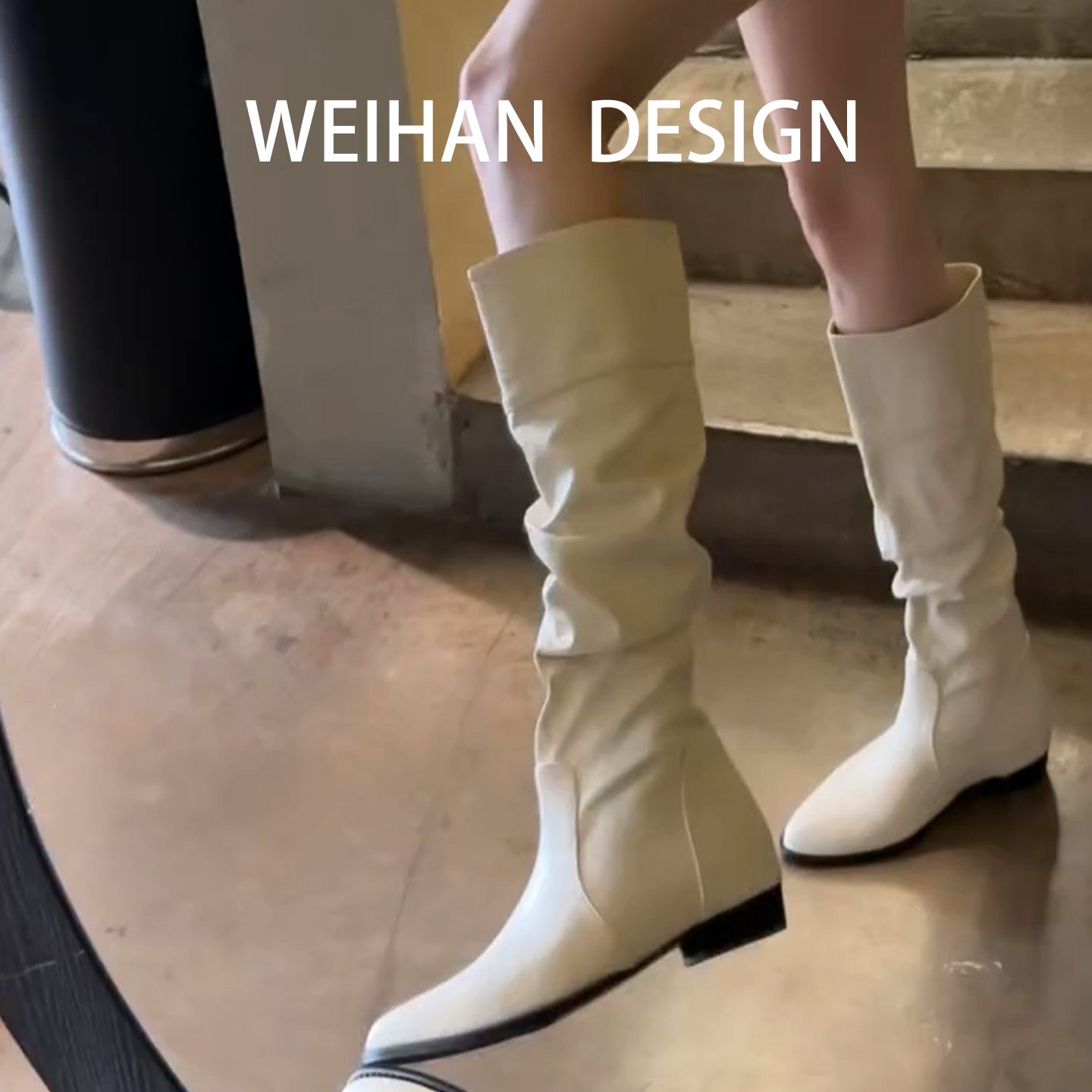 羊皮版！复古尖头长筒骑