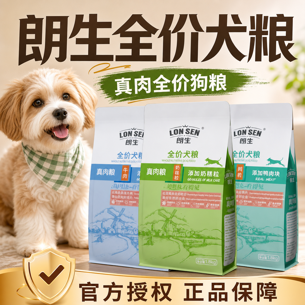 朗生狗粮泰迪金毛通用狗狗主食粮宠物狗粮双拼肉粮全价主食粮干粮