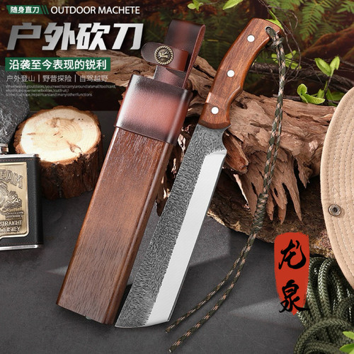 龙泉锻打砍柴刀砍骨头家用高锰钢锻打剁骨刀重型刀具农用柴刀骨刀
