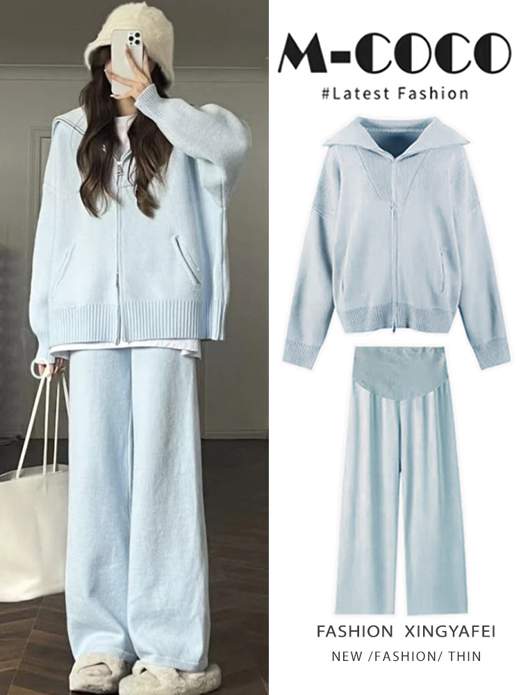 임부복 2024 가을 겨울 신상 양복 패션 트렌드 소형 대형 루즈한 캐주얼 맨투맨 가을 옷