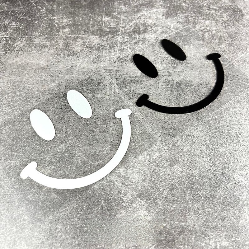 微笑车贴搞笑可爱眼睛笑脸摩托车大灯汽车油箱盖车窗防水防晒贴纸