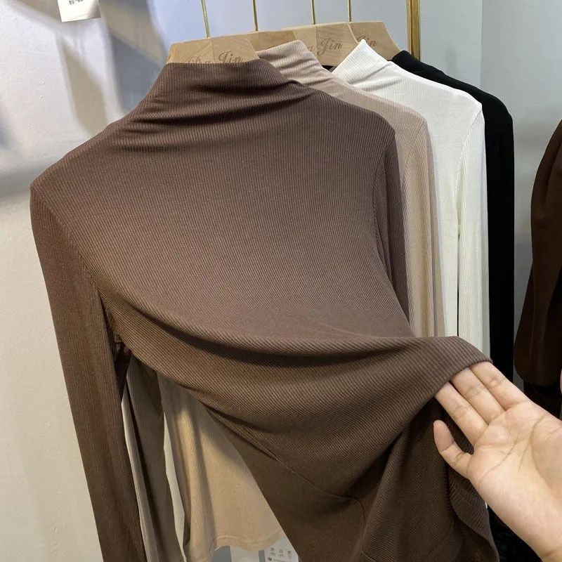 长袖通勤薄款细螺纹其他