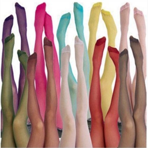 夏季包芯丝糖果色连裤袜超薄透明