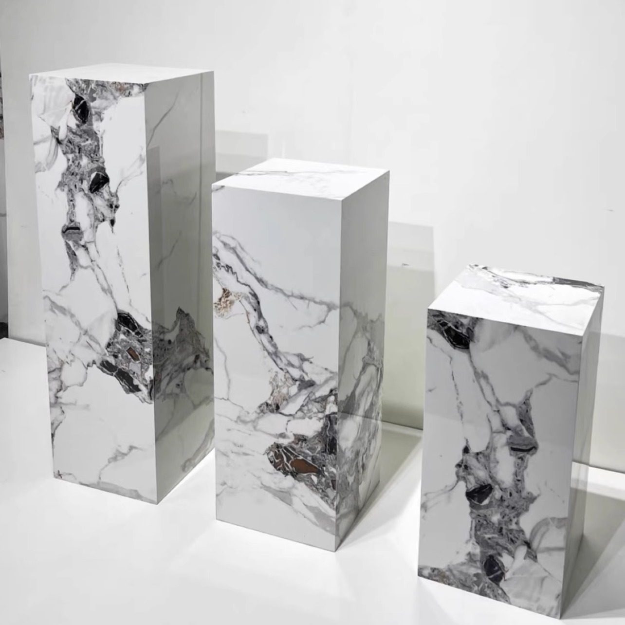 轻奢风落地摆件岩板花架雕塑摆台高端装饰品立石柱岩板花架底座,商业/办公家具,展示地台/底座,淘宝优惠券,粉丝福利购,淘宝优惠卷