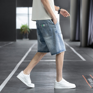 2021年 日系风 夏季新款 港风工装牛仔短裤男图片