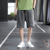 牛仔短裤男夏季港风宽松直筒休闲五分裤潮流帅气百搭K5028-P43，男装牛仔裤，星座1006